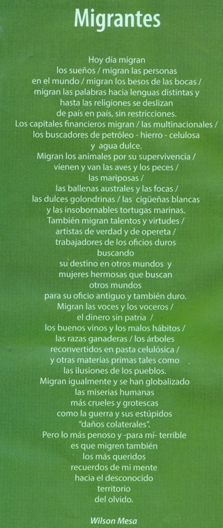 Poema migración